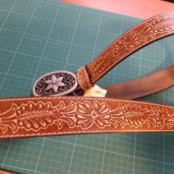 Usnjen western pas W33