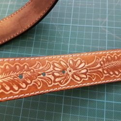 Usnjen western pas W33