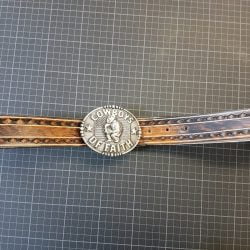 Usnjen western pas W34