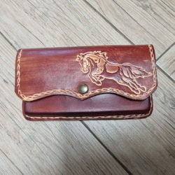 Usnjena torbica za na pas - bordo rdeča